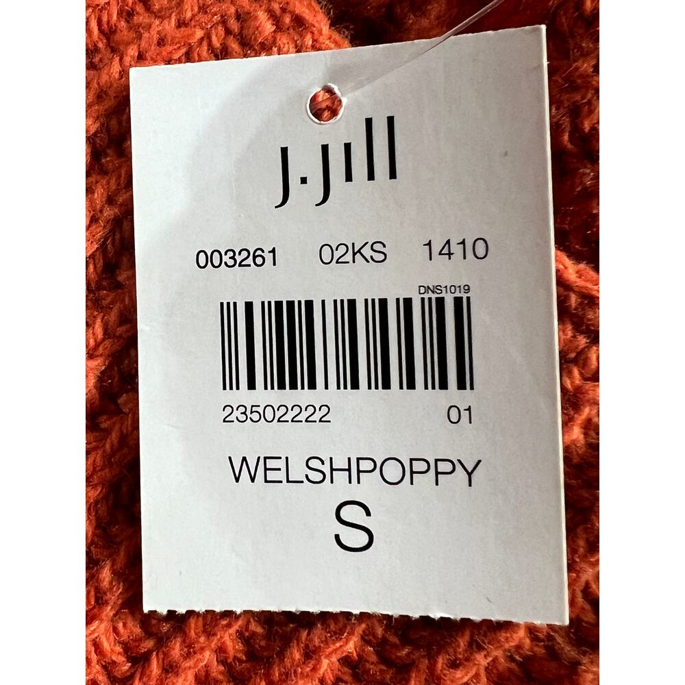 J. JILL WOMENS SMALL PULLOVER ROUND NECK WOOL BLEND SWEATER BURNT ORANGE NEW - Picture 10 of 12